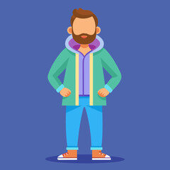 cartoon businessman with glasses