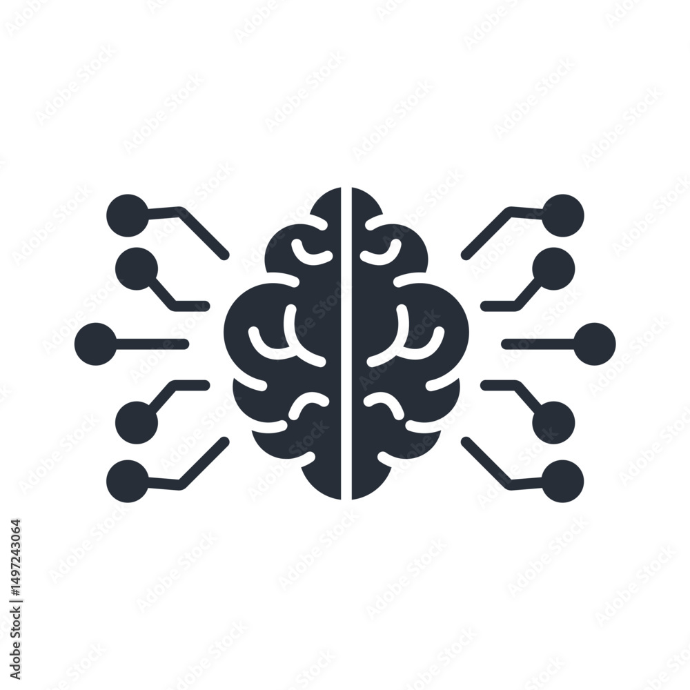 Poster super intelligence icon. vector.editable stroke.linear style sign for use web design,logo.symbol ill