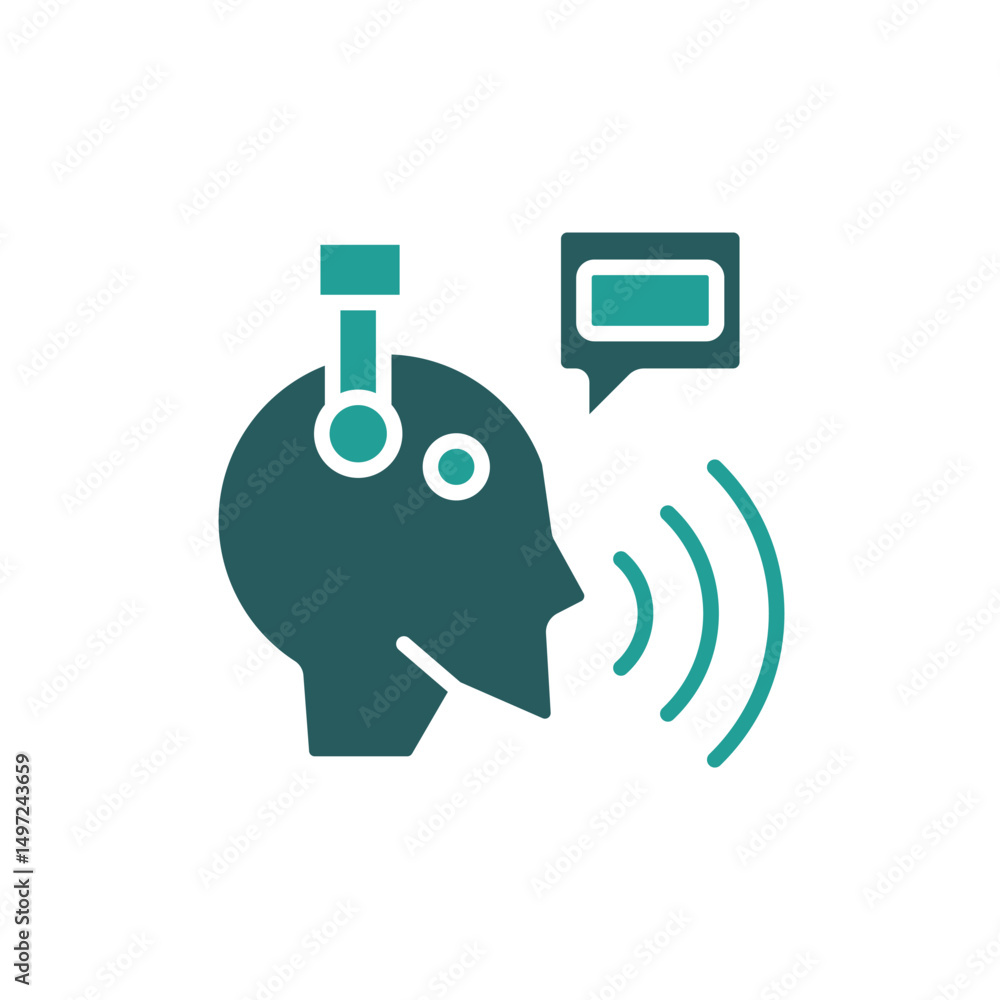 Aufkleber virtual assistant icon. vector.editable stroke.linear style sign for use web design,logo.symbol illu