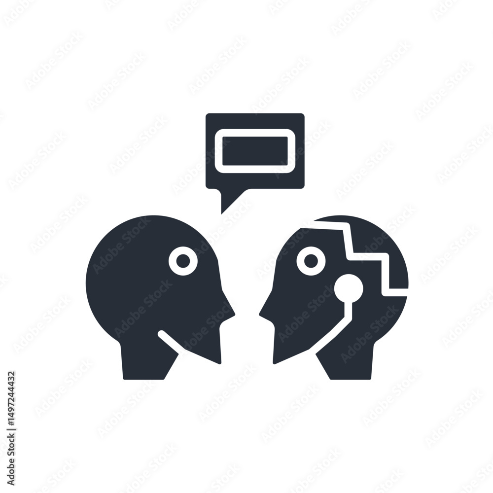 Poster turing test icon. vector.editable stroke.linear style sign for use web design,logo.symbol illustrati