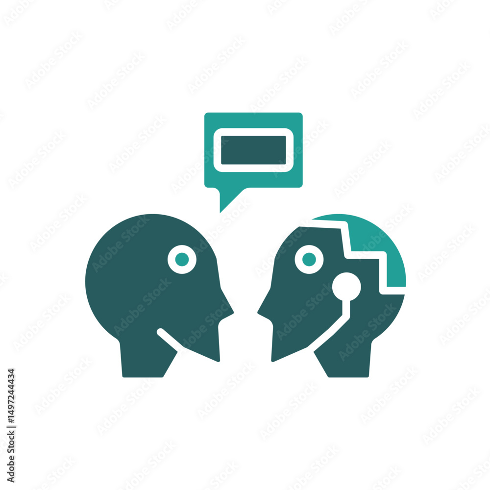 Aufkleber turing test icon. vector.editable stroke.linear style sign for use web design,logo.symbol illustrati