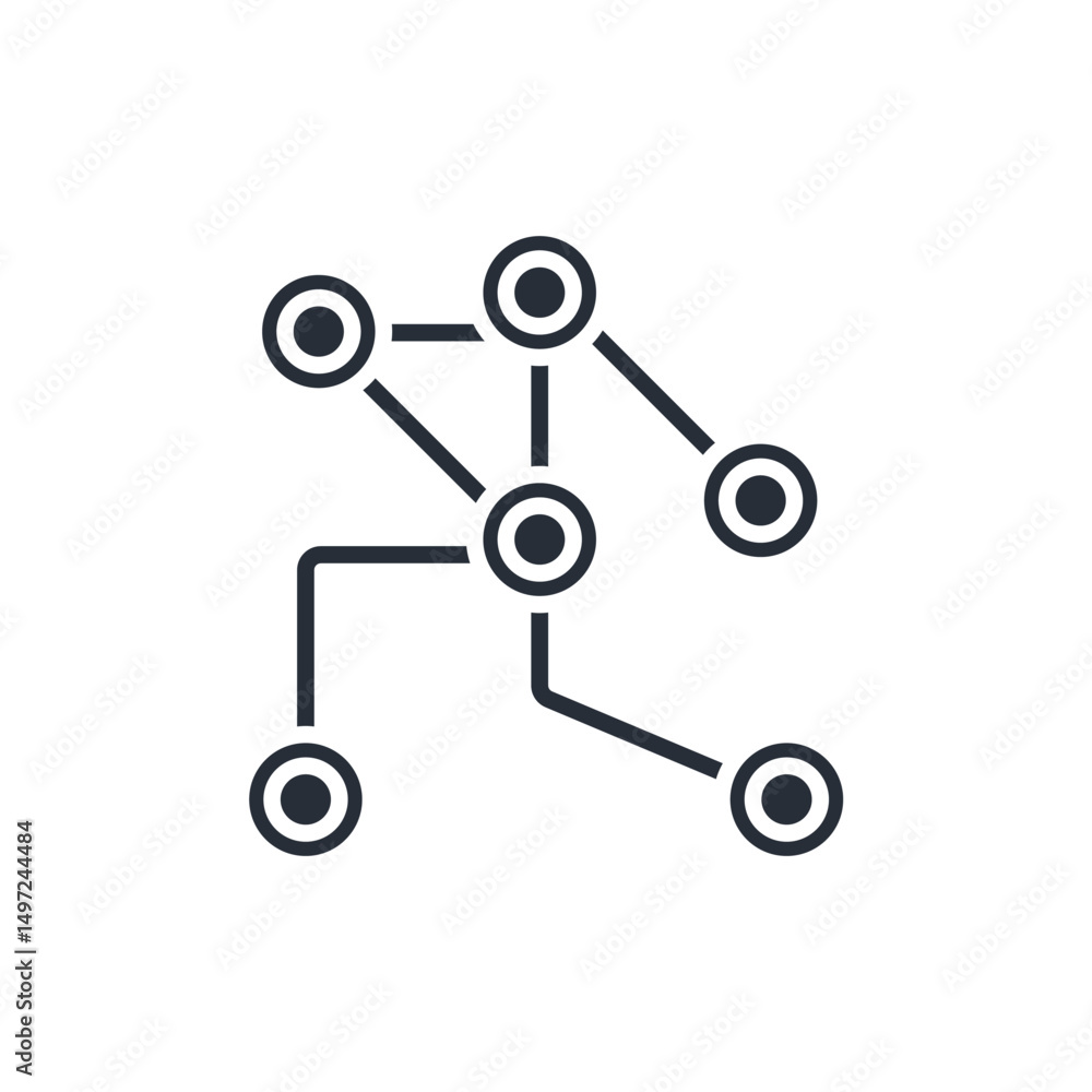 Poster neural networks icon. vector.editable stroke.linear style sign for use web design,logo.symbol illust