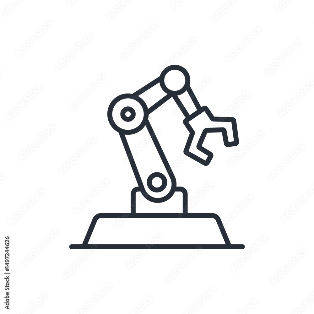 Poster robotics icon. vector.editable stroke.linear style sign for use web design,logo.symbol illustration.