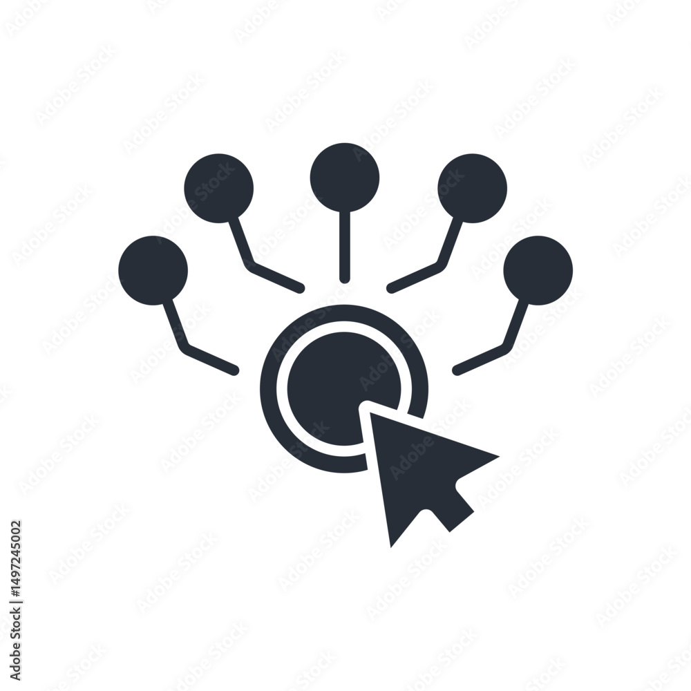 Poster digital icon. vector.editable stroke.linear style sign for use web design,logo.symbol illustration.