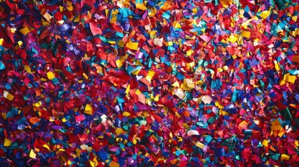Fototapeta premium Colorful confetti burst capturing festive celebration and excitement