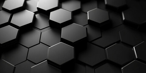 Red and black Hexagon background, Hexagonal Honeycomb Abstract 3d Background Stock Photo, Abstract dark black and red technology geometric background. Modern futuristic background