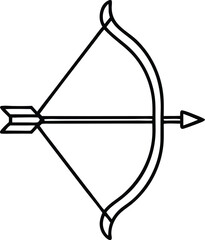 Bow icon vector. archer illustration sign. archery symbol. bowman logo.