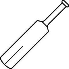 Cricket bat icon on white background. 