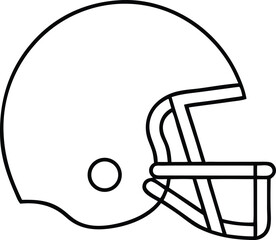 American football helmet icon — sports safety symbol