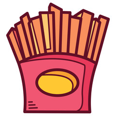 Colorful Hand Drawn Cute Fast Food