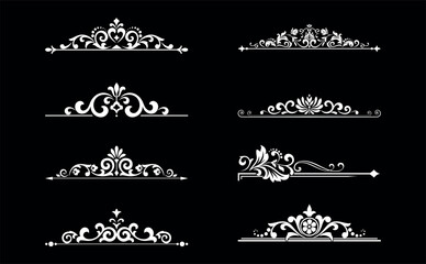 Vintage set. Floral elements for design monograms, invitations, frames, menus and labels. Graphic design of the website, cafes, boutiques, hotels, wedding invitations.