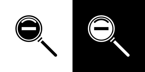 Zoom out icon Vector in flat style. Collection silhouettes