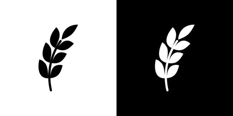 Wheat grain icon Vector in flat style. Collection silhouettes