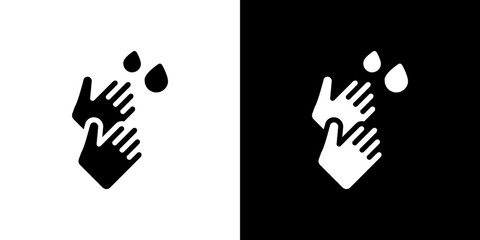 Wash hands icon Vector in flat style. Collection silhouettes