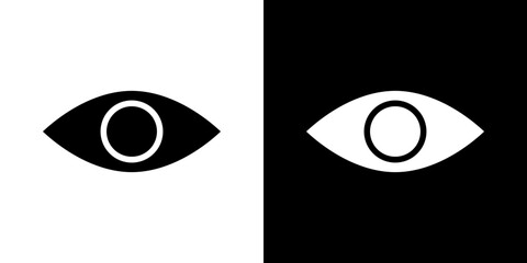 Visible icon Vector in flat style. Collection silhouettes