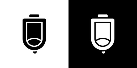 Urinal icon Vector in flat style. Collection silhouettes