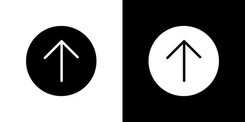 Upload arrow icon Vector in flat style. Collection silhouettes