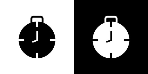 Timer icon Vector in flat style. Collection silhouettes