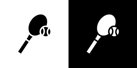 Tennis icon Vector in flat style. Collection silhouettes