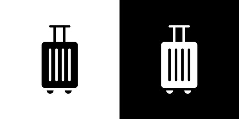 Suitcase icon Vector in flat style. Collection silhouettes