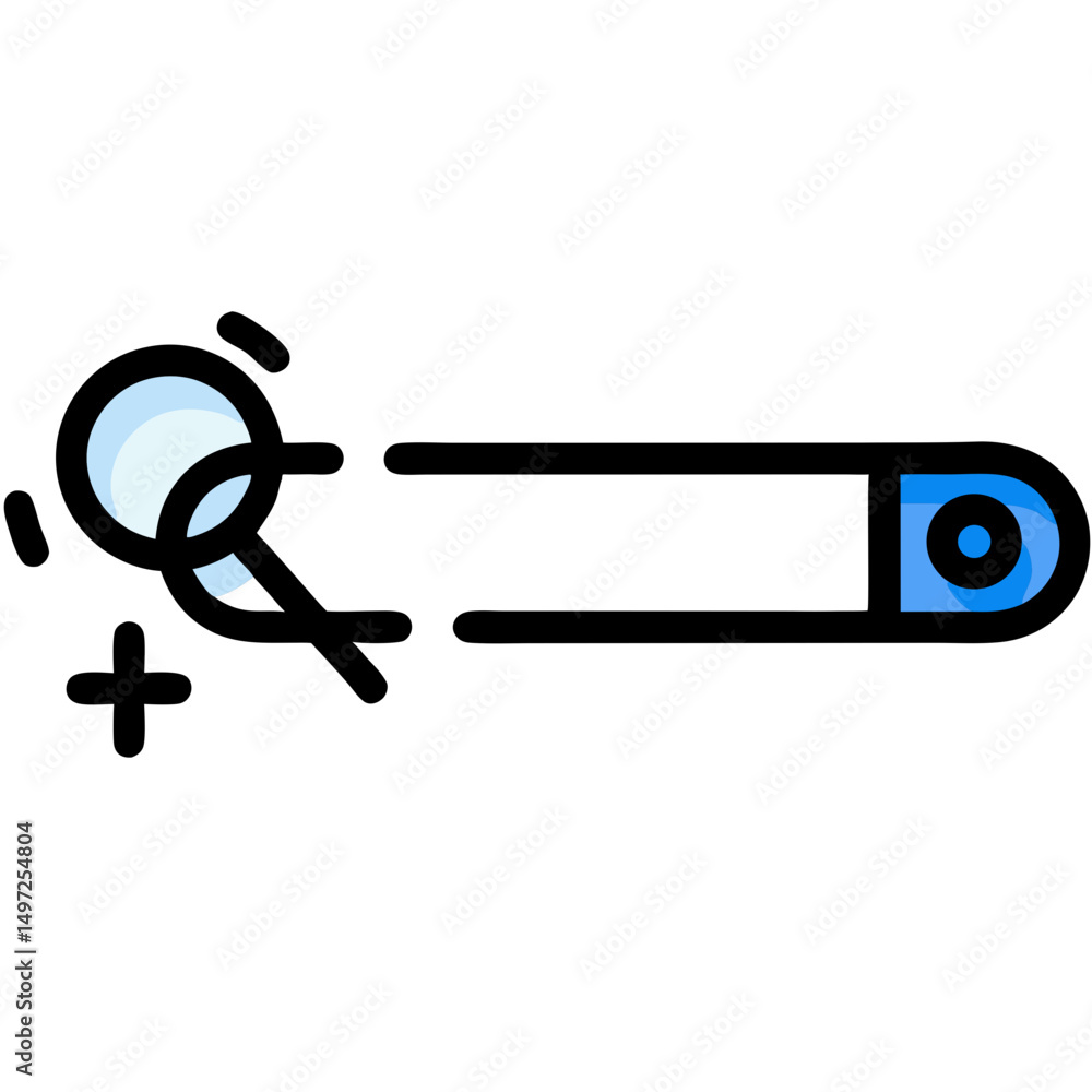 Poster add data to search bar icon