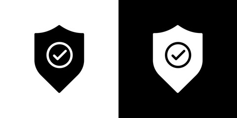 Shield icon Vector in flat style. Collection silhouettes