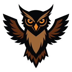 Fototapeta premium Great Horned Owl Illustration Design