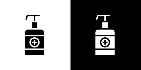 Sanitizer icon Vector in flat style. Collection silhouettes