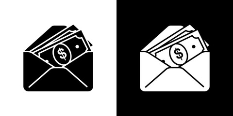 Salary icon Vector in flat style. Collection silhouettes