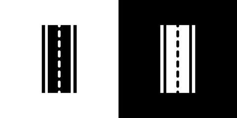 Road icon Vector in flat style. Collection silhouettes