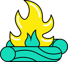 camping tool element vector illustration