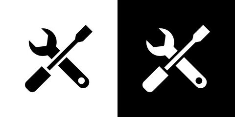 Repair tools icon Vector in flat style. Collection silhouettes