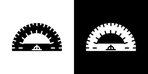 Protractor icon Vector in flat style. Collection silhouettes