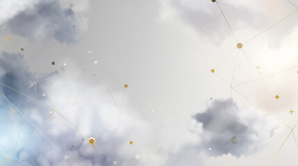 Elegant abstract map-style background with compass lines, watercolor clouds, and celestial elements—perfect for luxury branding, editorial, exploration, or creative business visuals