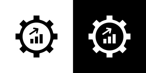 Productivity icon Vector in flat style. Collection silhouettes