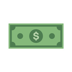 dollar symbolic banknote isolated vector illustration