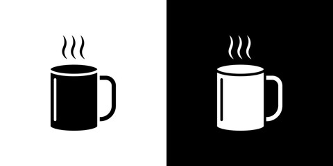 Mug icon Vector in flat style. Collection silhouettes
