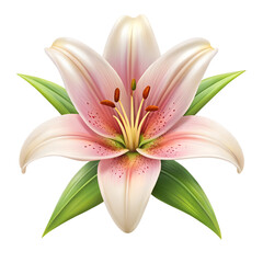 Fototapeta premium Lily flower icon on white background