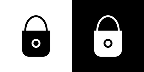 Lock closed icon Vector in flat style. Collection silhouettes