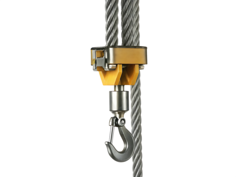 Industrial crane hook isolated on a white background png ai generated