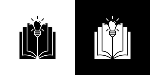 Knowledge icon Vector in flat style. Collection silhouettes