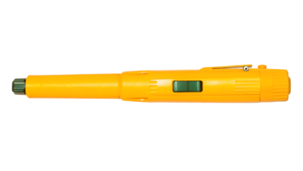 Yellow electric screwdriver isolated on a white background png ai generated