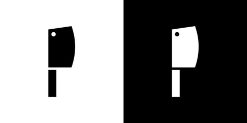 Hatchet icon Vector in flat style. Collection silhouettes