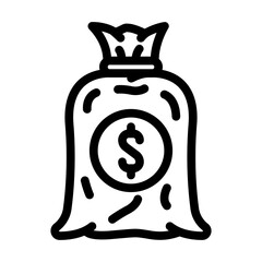 earn money affiliate program line icon vector illustration