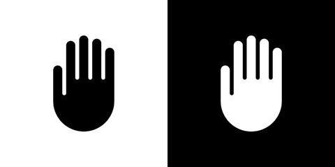 Hand icon Vector in flat style. Collection silhouettes