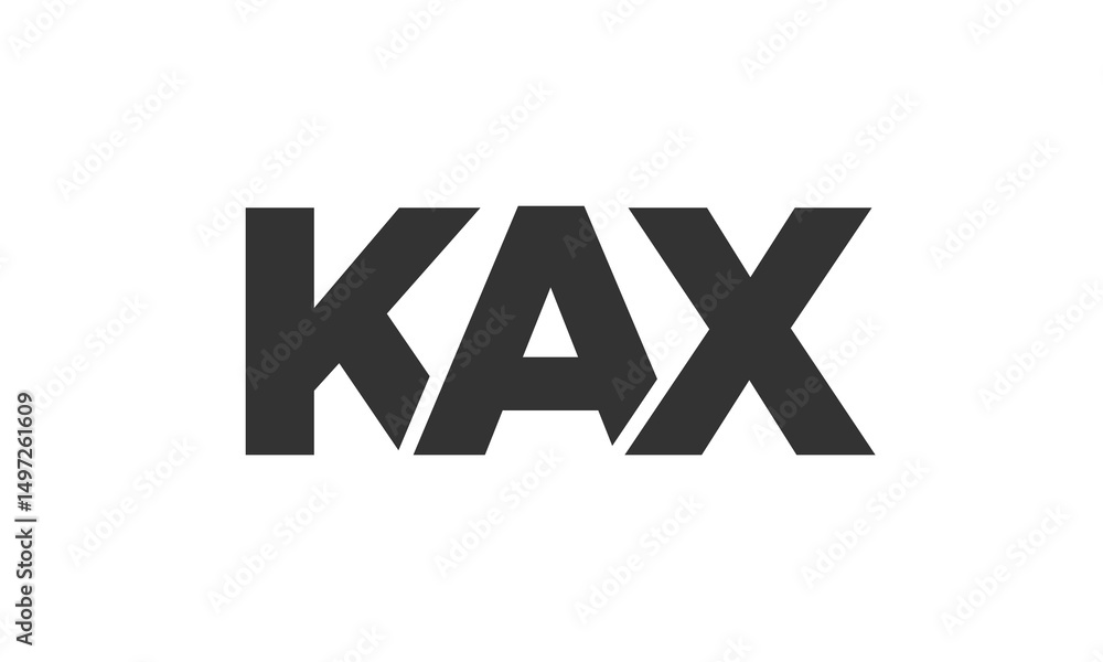 Poster kax logo design template with strong and modern bold text. initial based vector logotype featuring s