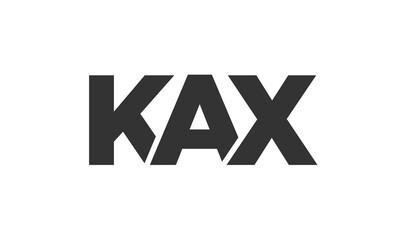 KAX logo design template with strong and modern bold text. Initial based vector logotype featuring simple and minimal typography. Trendy company identity.