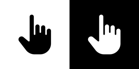Finger icon Vector in flat style. Collection silhouettes
