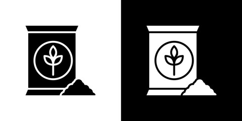 Fertilizer icon Vector in flat style. Collection silhouettes