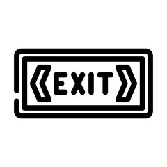 exit information line icon vector illustration
